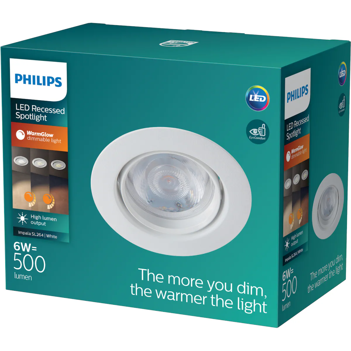 Philips Impala Ceiling spotlys 6W 1-pakning (hvit)