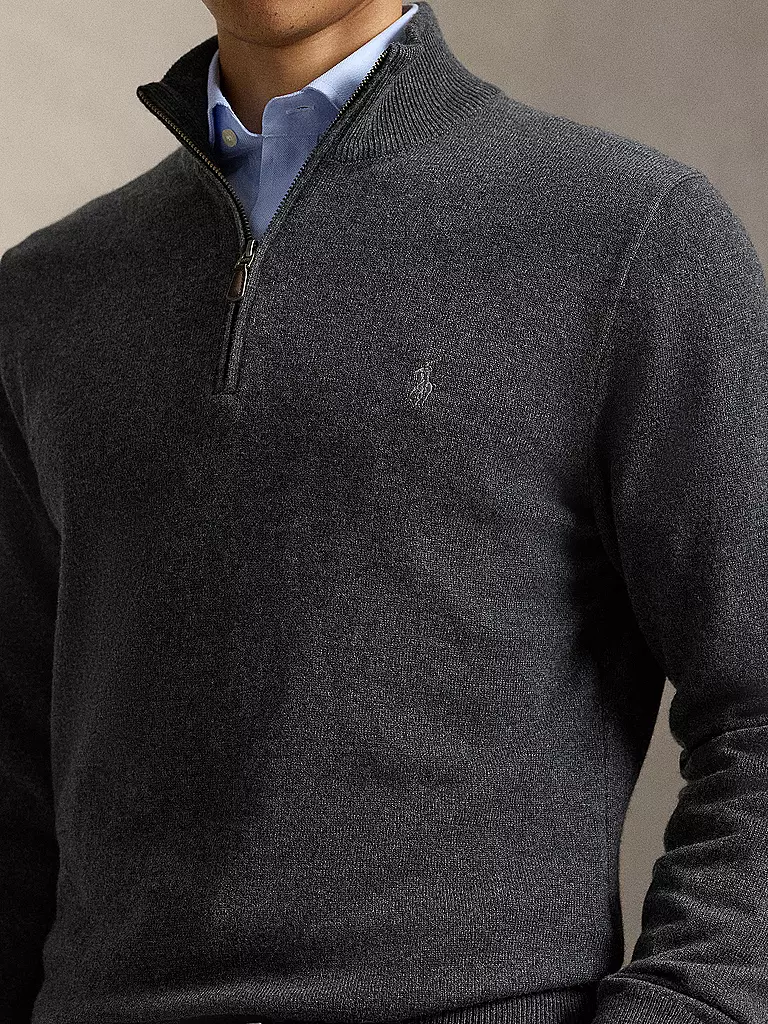 POLO RALPH LAUREN Troyer Pullover Regular Fit grau