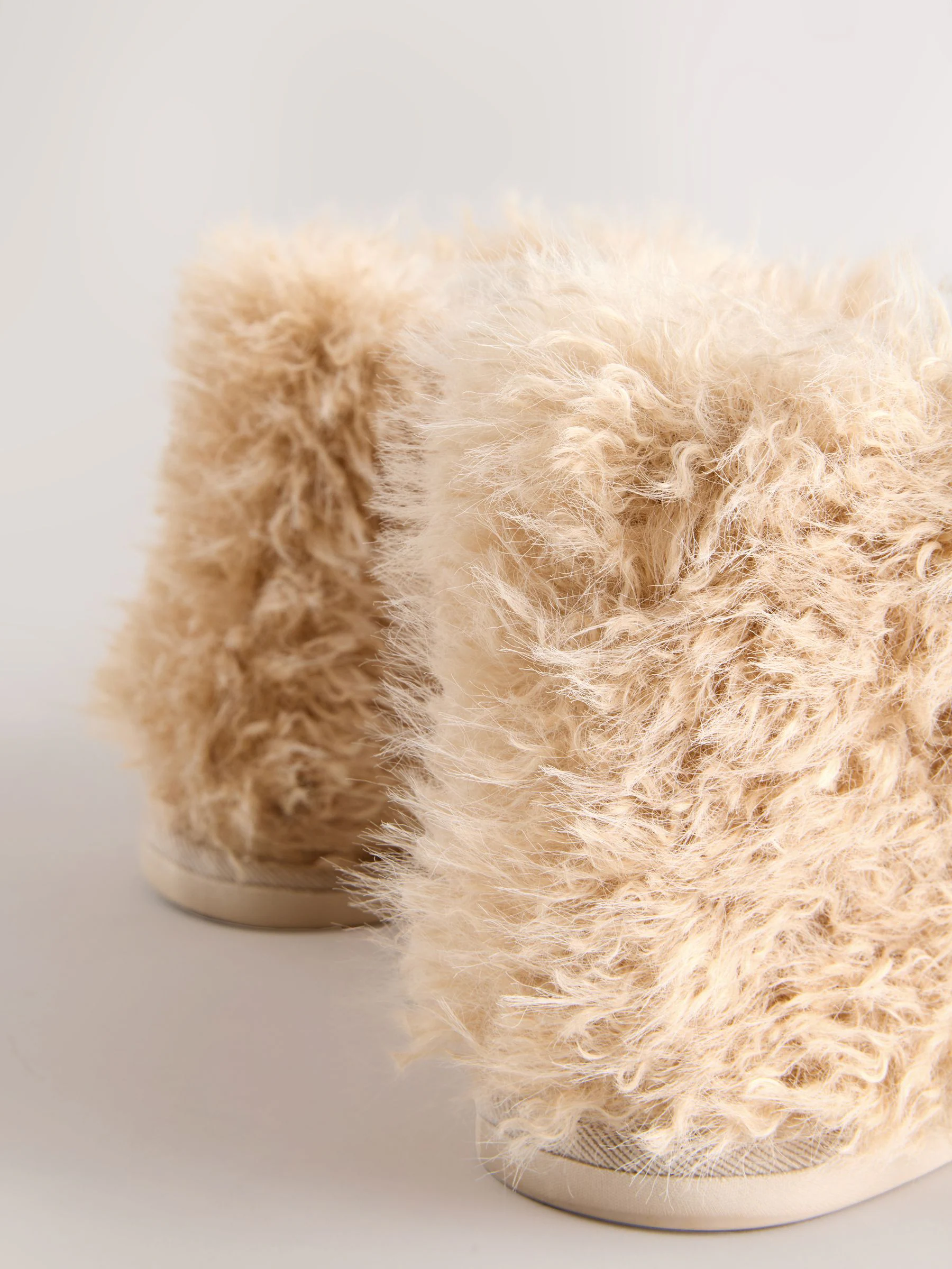 Tan Brown Hamish Cow - Pantoffellaarzen met imitatiebont