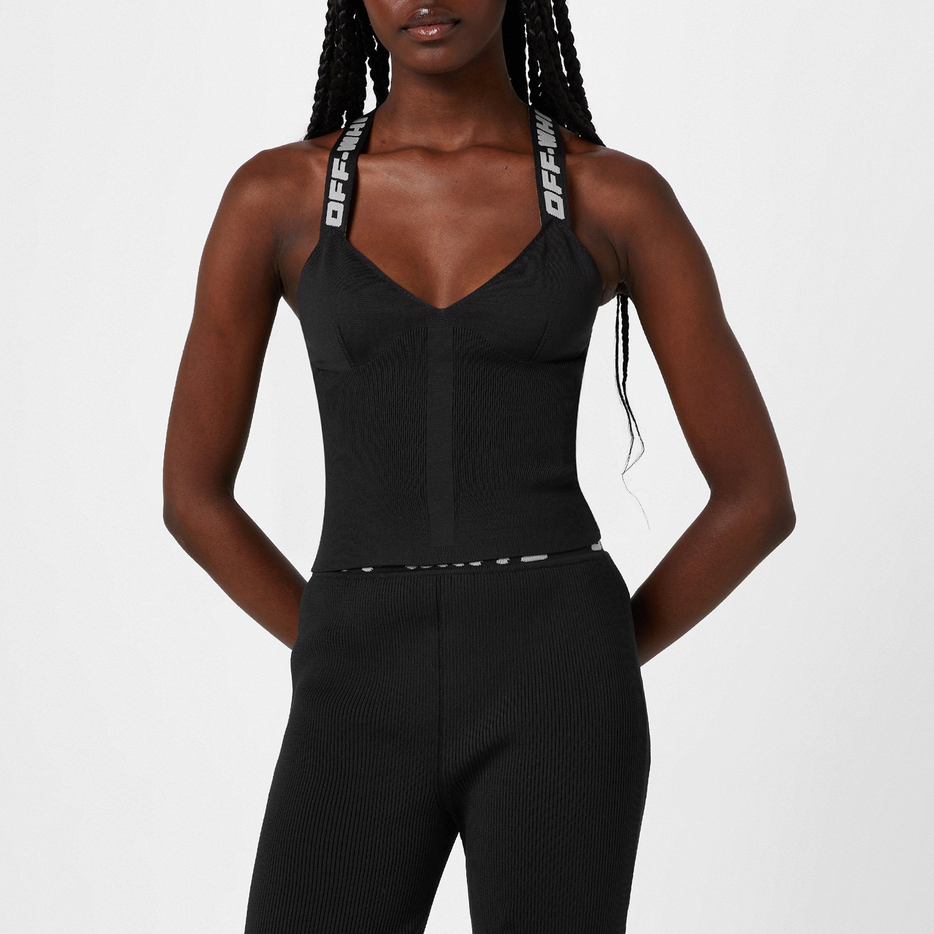 Off White Logo Strap Vest Top