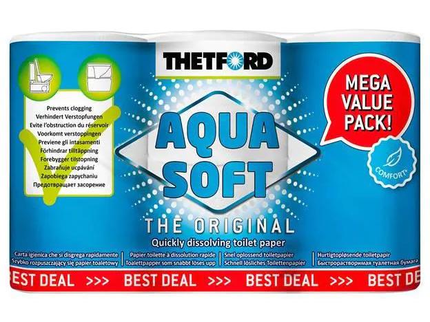 Thetford Toilettenpapier Aqua Soft, 6er-Pack Toilettenpapier