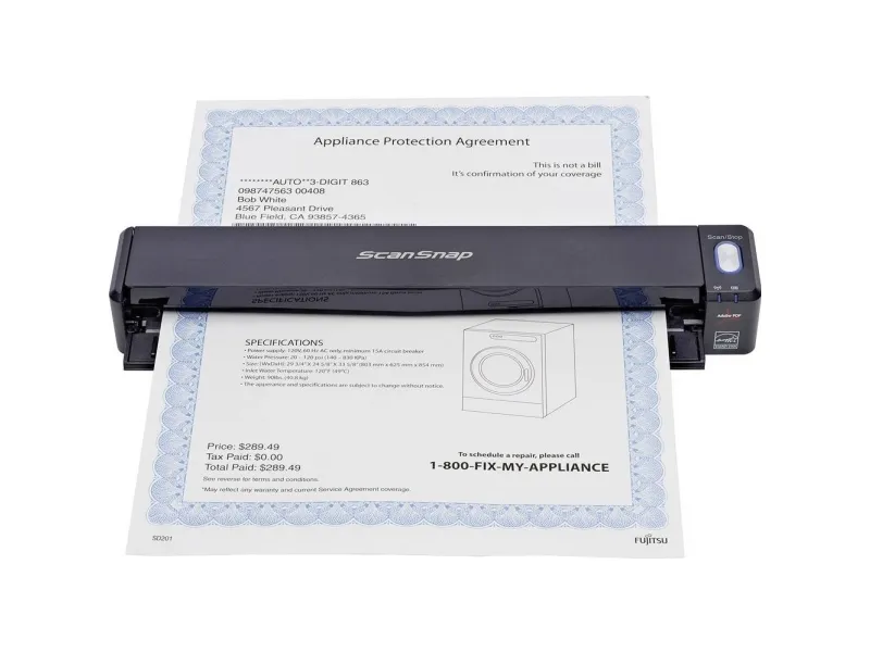 Ricoh ScanSnap iX100 - Scanner med papirfødning - Contact Image Sensor (CIS) - 216 x 863 mm - 600 dpi x 600 dpi - USB 2.0, Wi-Fi