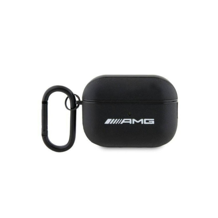 AirPods Pro 2 / AirPods Pro Leder Schutzhülle Abdeckung mit Karabinerhaken (AMAP2SLWK) - Schwarz