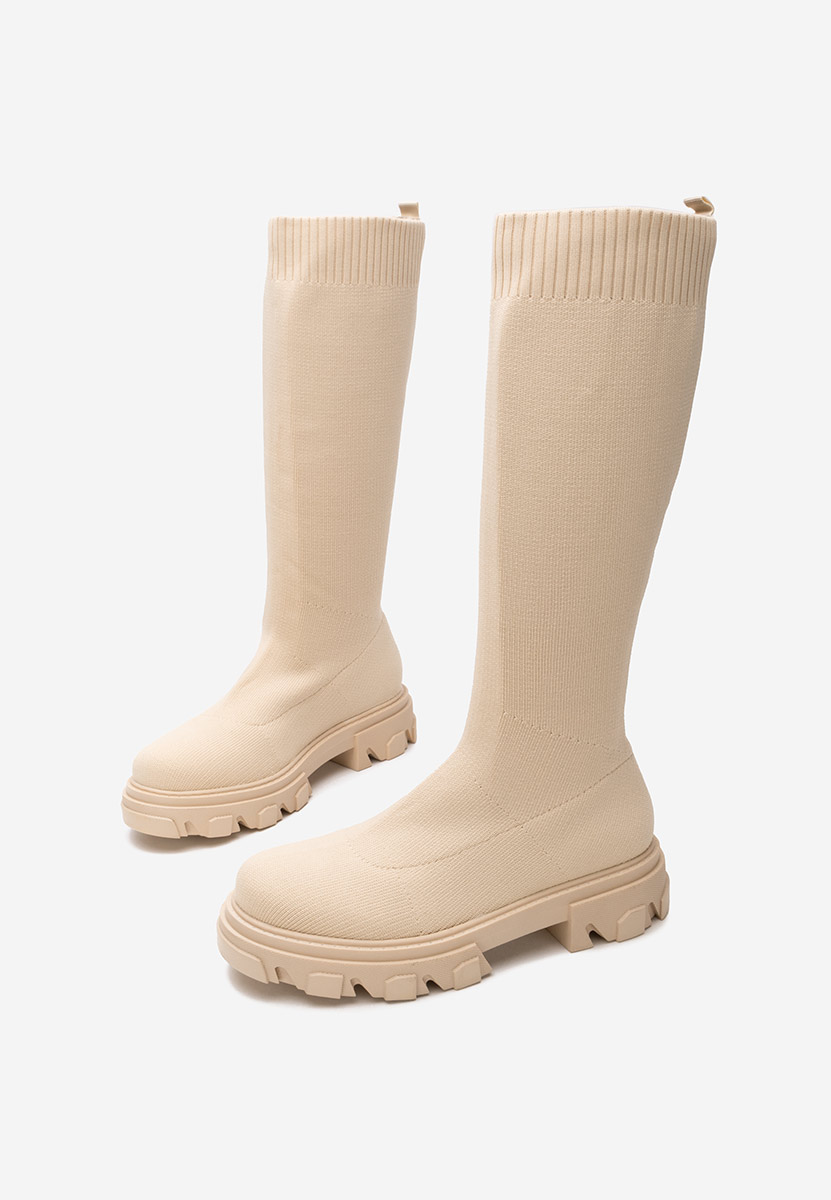 Bottes chaussettes beige Branca V2
