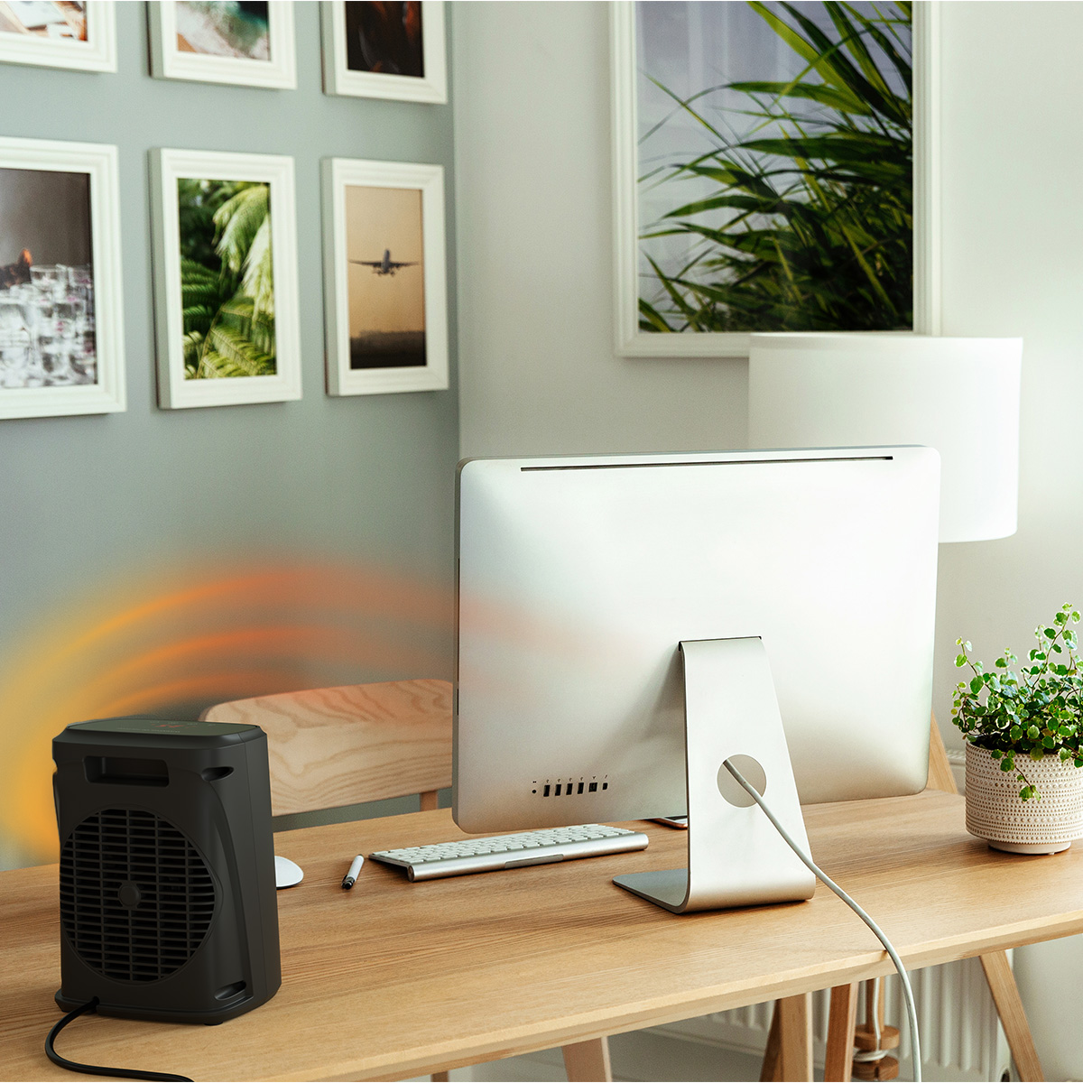 Auronic 2000 watt digitale ventilatorkachel - Black