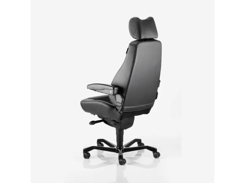 Kontorstol KAB Seating Controller, White-Line Sort tekstil fighter