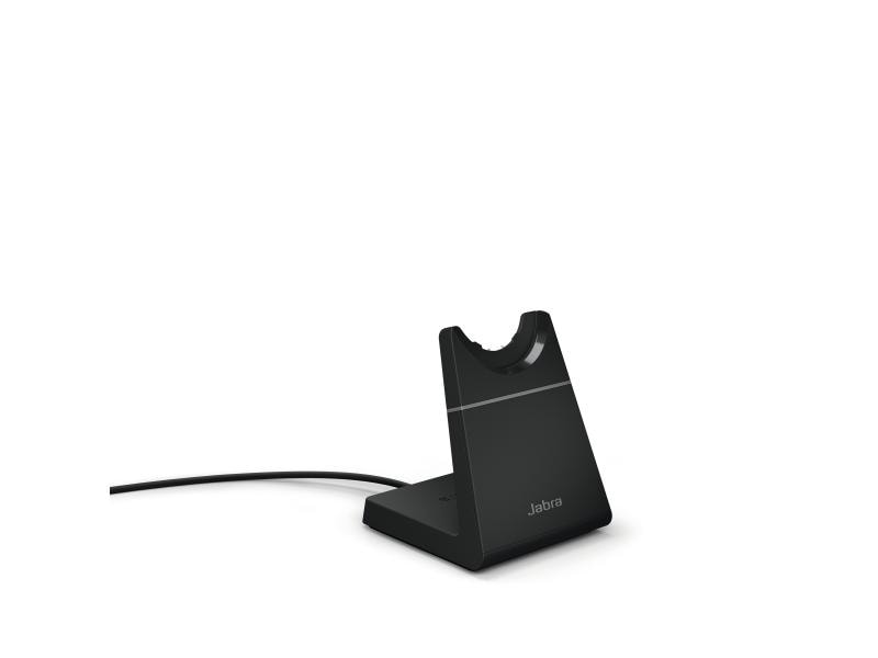 Jabra Headset Evolve2 65 Duo UC Schwarz, USB-A, inkl. Lades Jabra Bluetooth Headset für das Büro, Home Office oder für Unterwegs