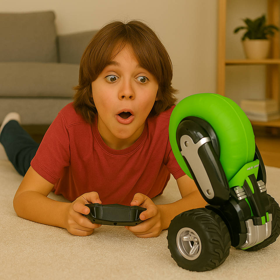 Gear2Play op afstand bestuurbare Air Rebound stuntauto