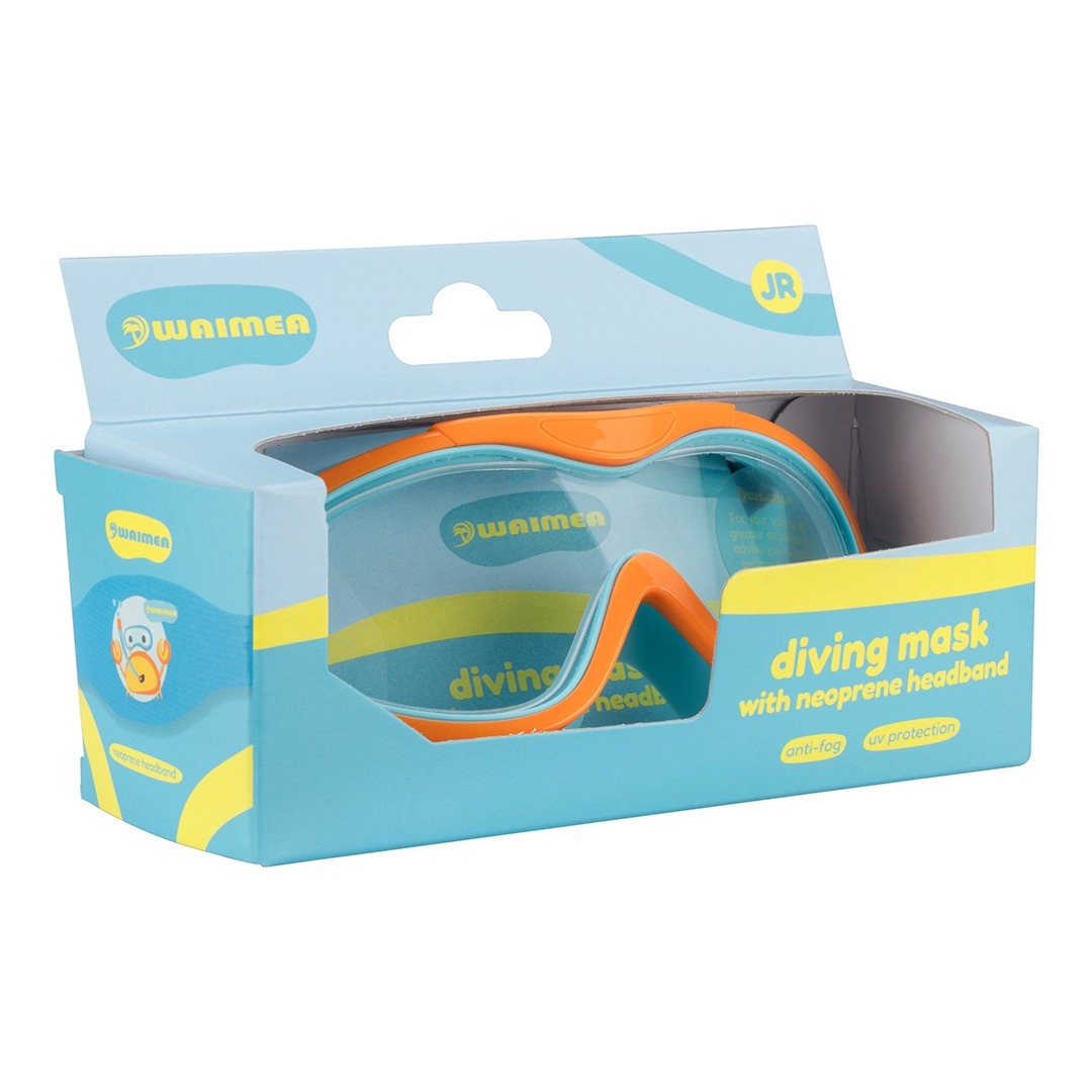 Waimea Kinder duikbril met neopreen hoofdband - Aqua
