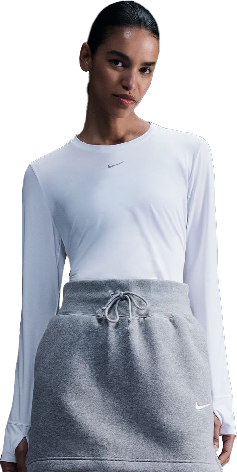 One Classic Long Sleeve Top Dame 100/White/Black