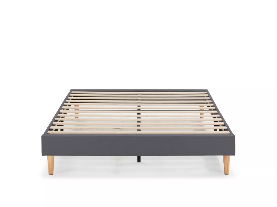 Sommier tapissier Aura 140x200 cm Gris Foncé, Hauteur 30 cm