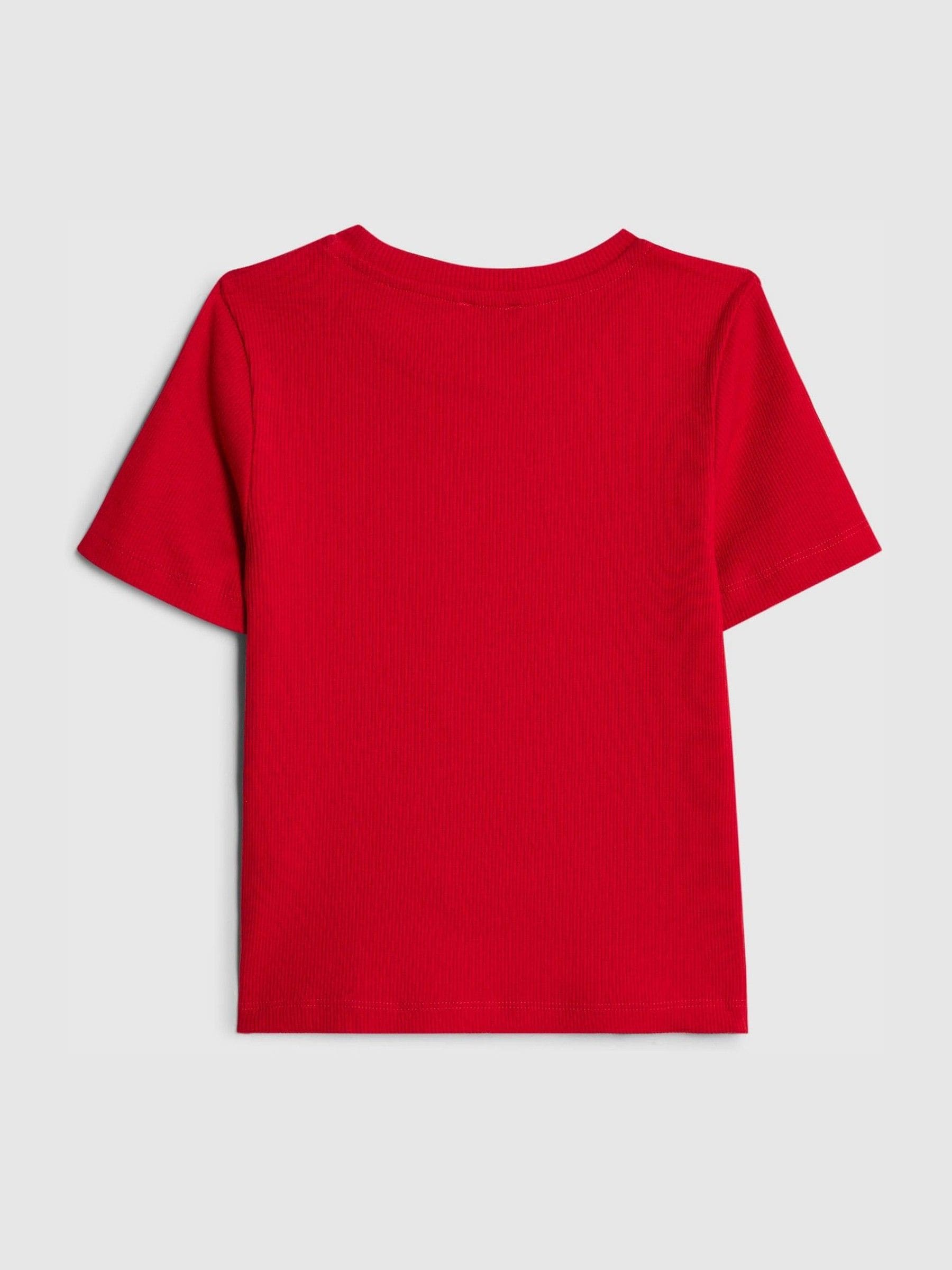 River Island Ribbed Pearl Bow Baby T-Shirt