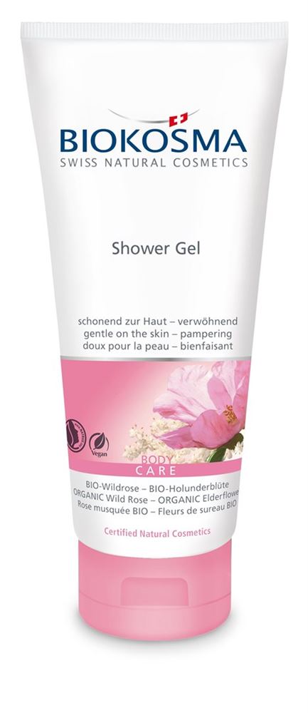 BIOKOSMA Shower Gel<br>200 ml, Tube, Gel, Wildrose Holunderblüten BIO