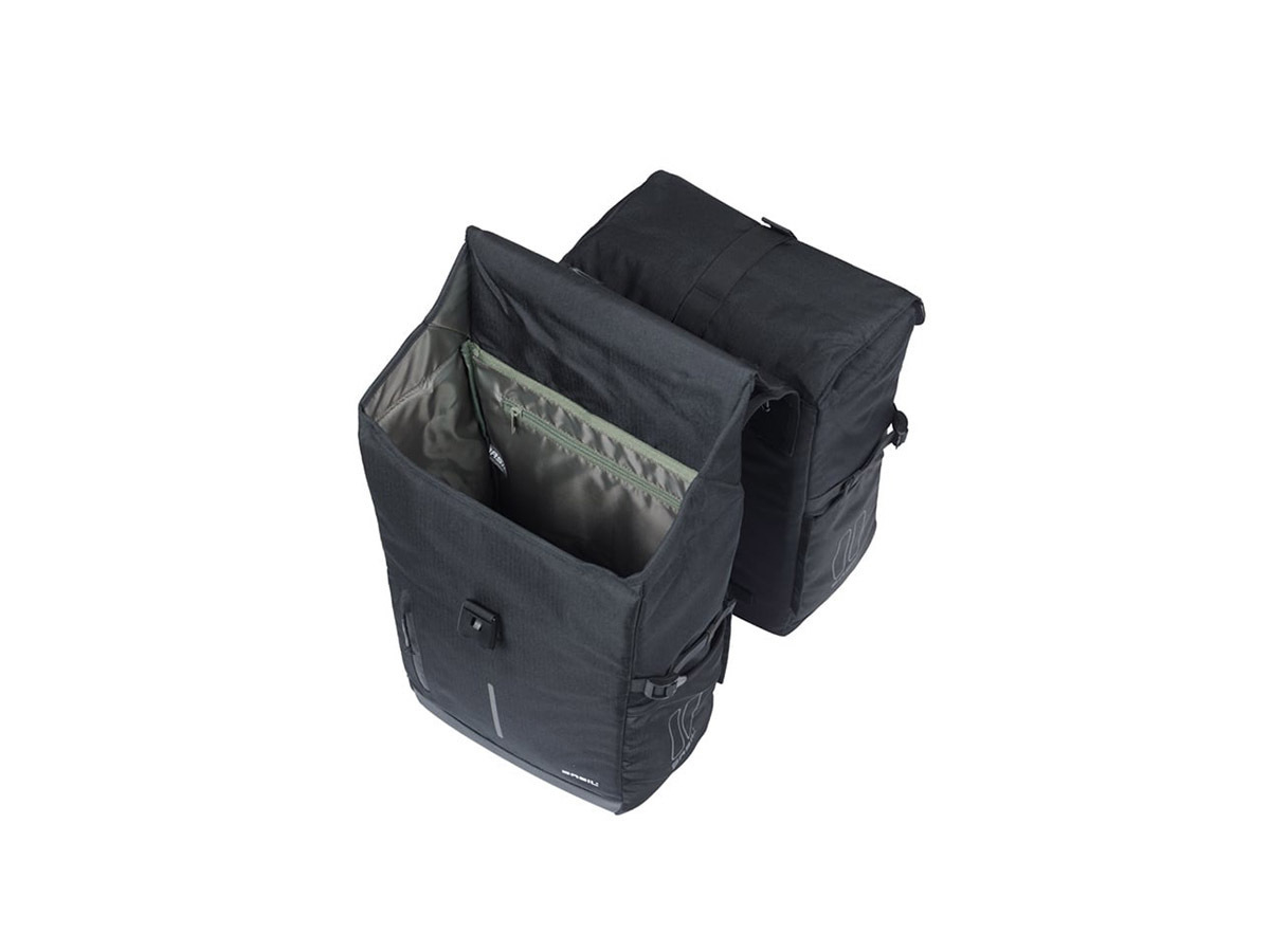 Basil Move dubbele fietstas 30 Liter - Black