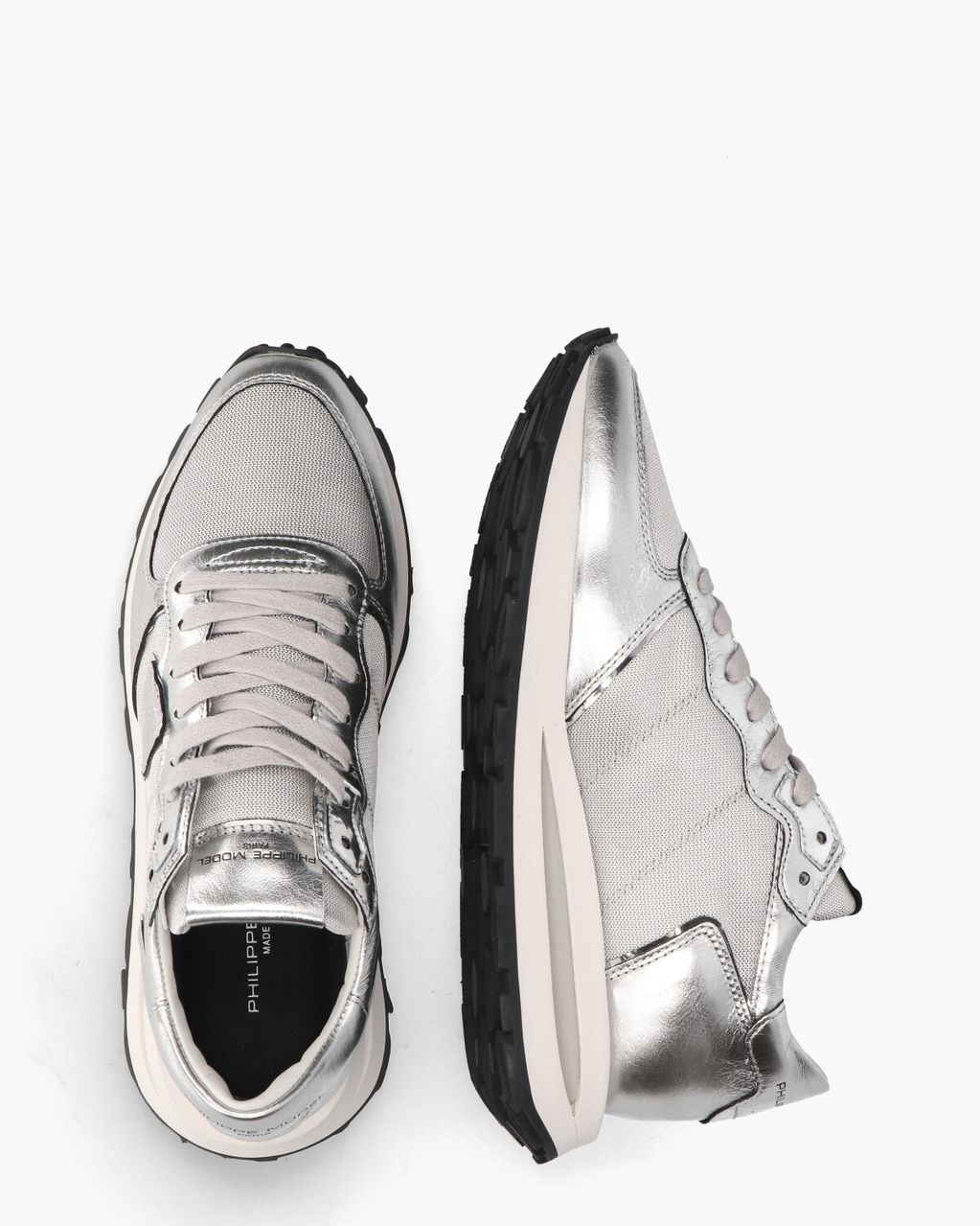 Philippe Model Tropez Haute Zilver Damessneakers