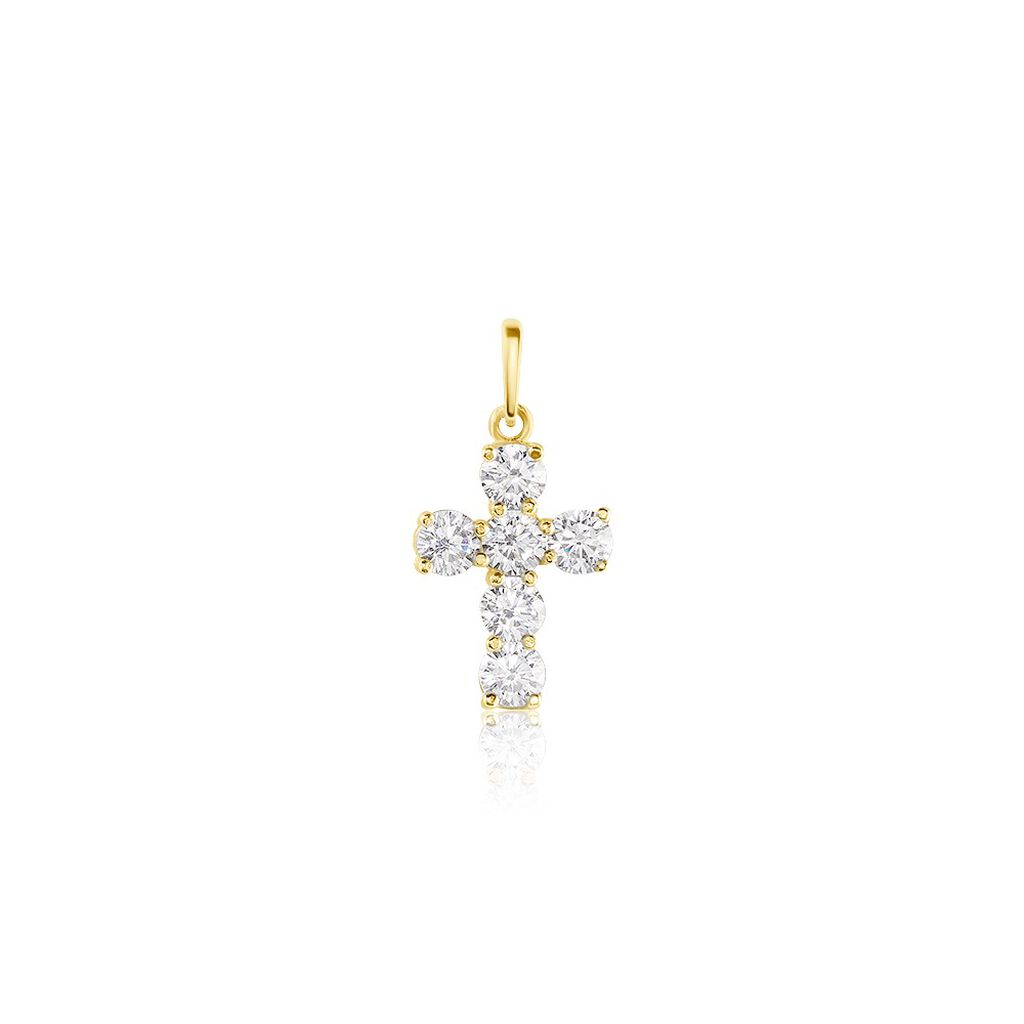 Pendentif Or Jaune Sebastian Oxyde De Zirconium