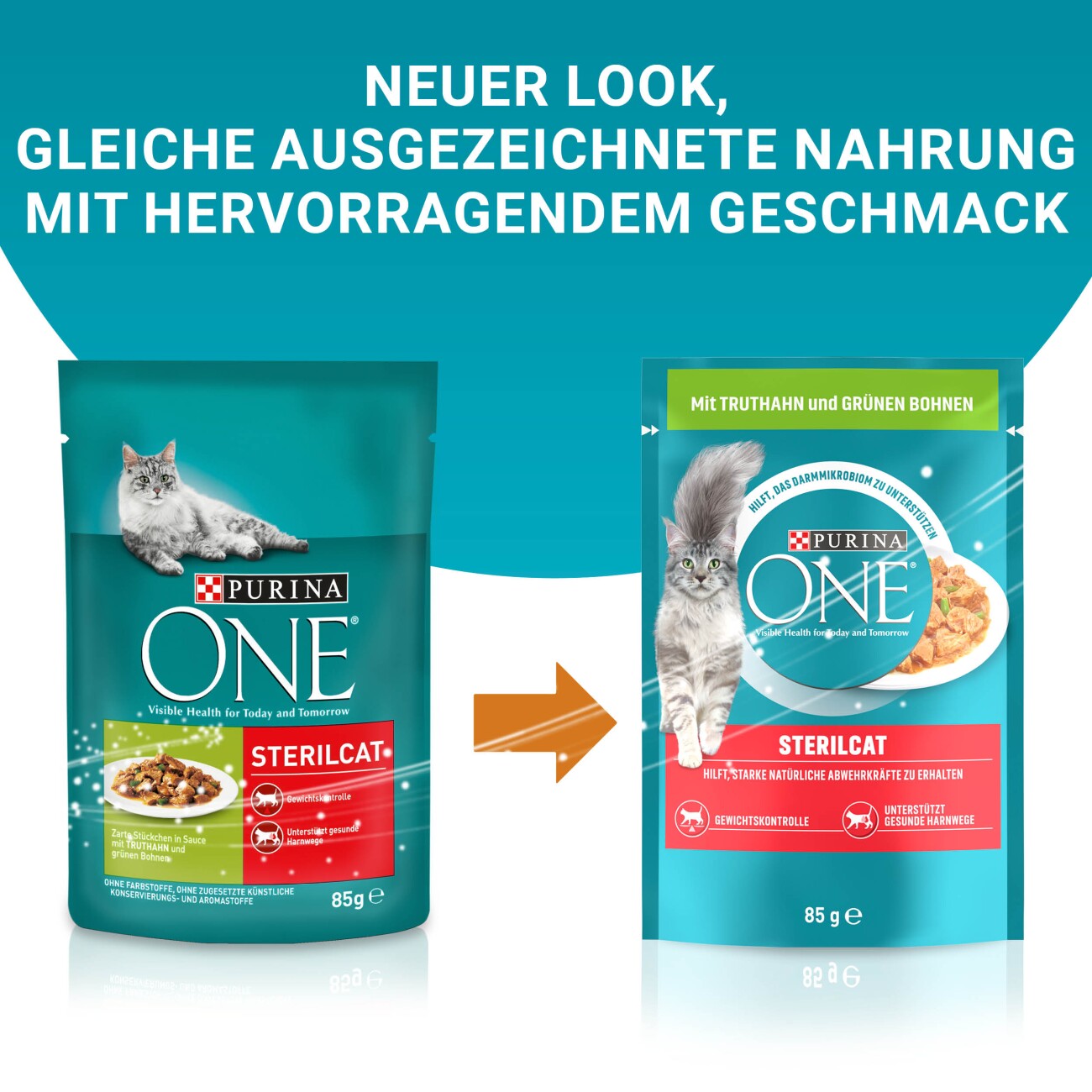 Purina ONE Sterilcat 26x85g mit Truthahn und grünen Bohnen