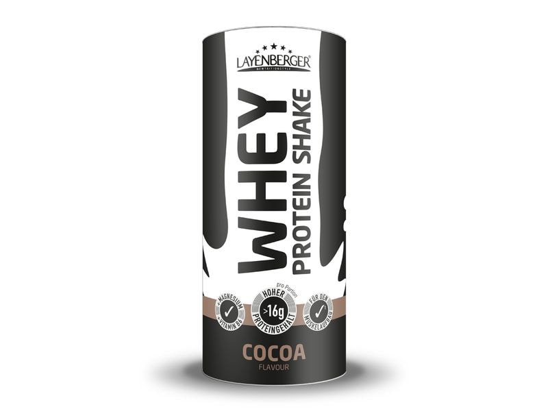 Layenberger Whey High Protein Shake Cocoa 300 g Mahlzeitenersatz mit Vitamin B6, Magnesium und mit Süssungsmitteln