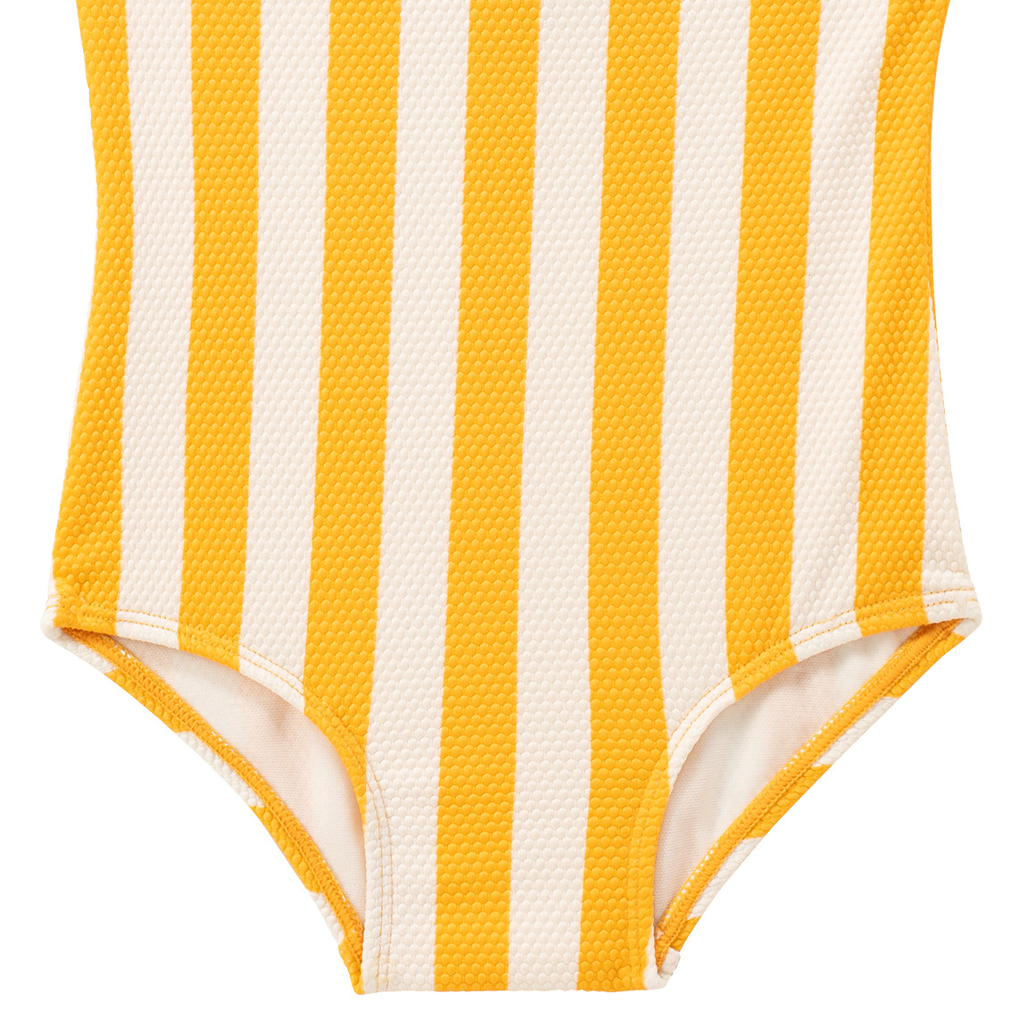 Famy Baby Badeanzug mit Wabenstruktur gelb / weiss