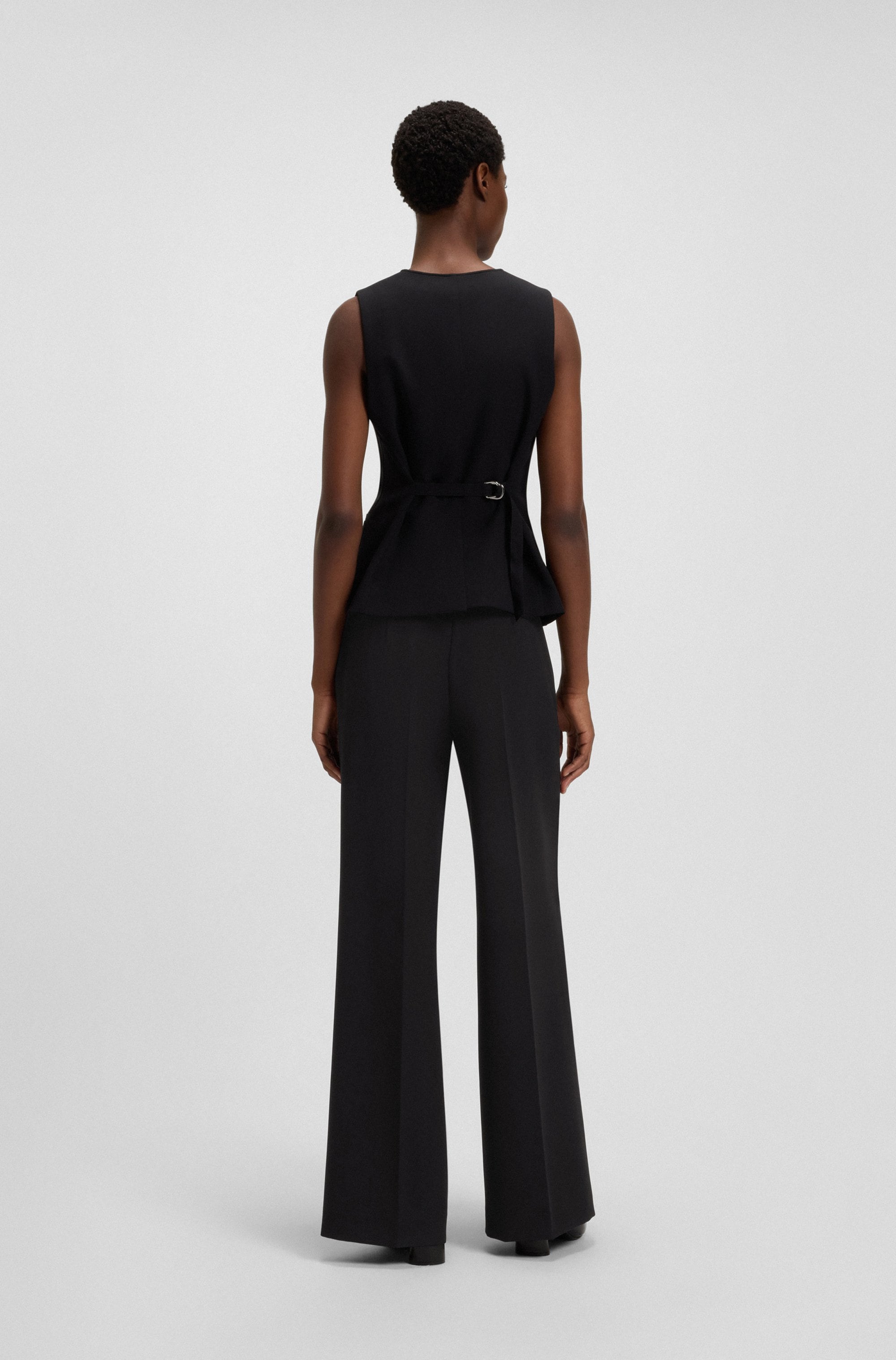 BOSS ORANGE Anzughose »Tiwi Premium Damenmode«  Wide Leg mit Bügelfalte