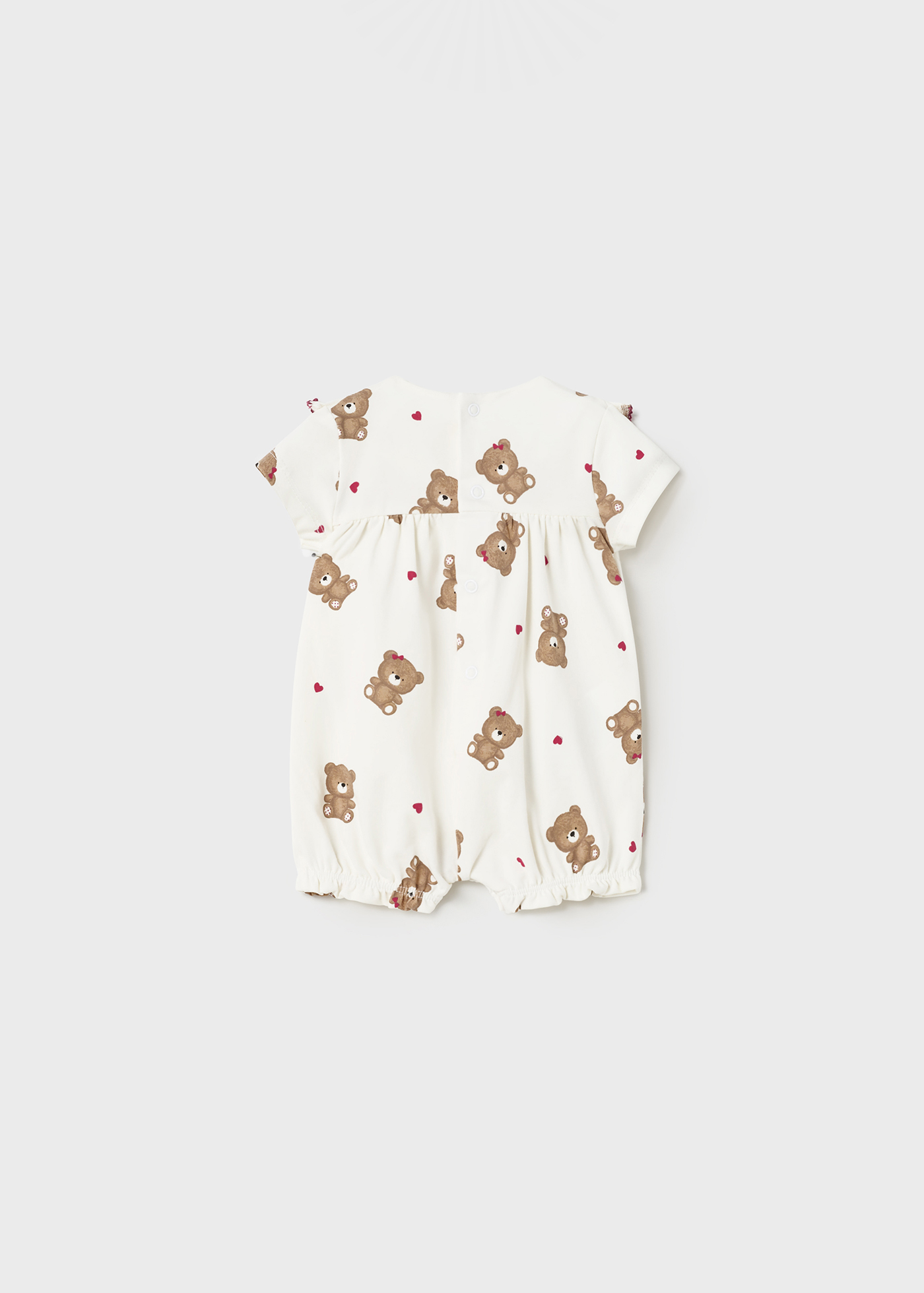 Conjunto de 2 pijamas curtos de algodão sustentável para recém-nascidos.