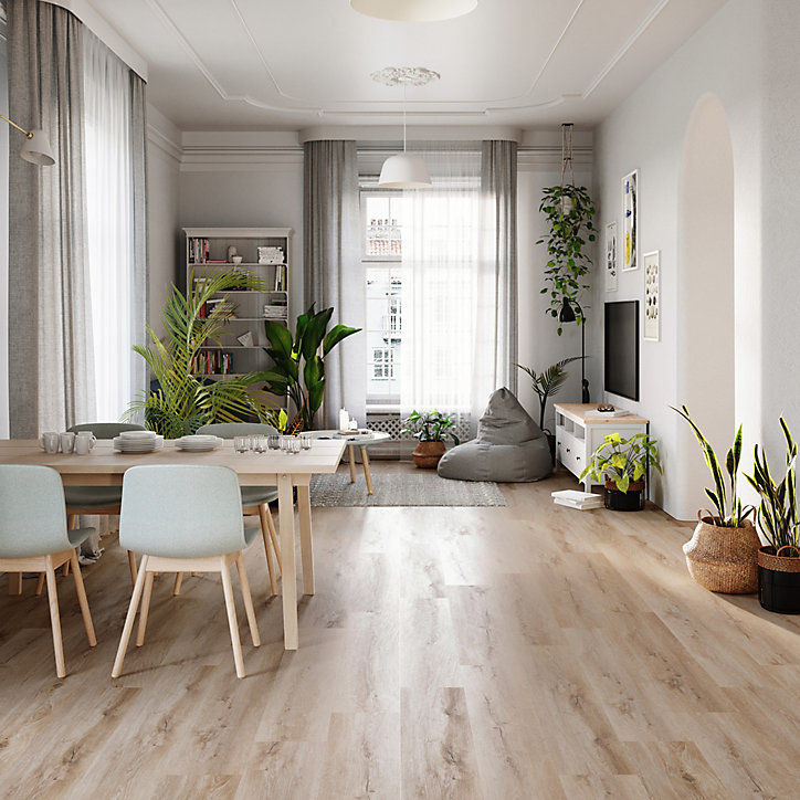 Lame PVC clipsable Sherman Oak chêne naturel l.22,9 x L.122 cm