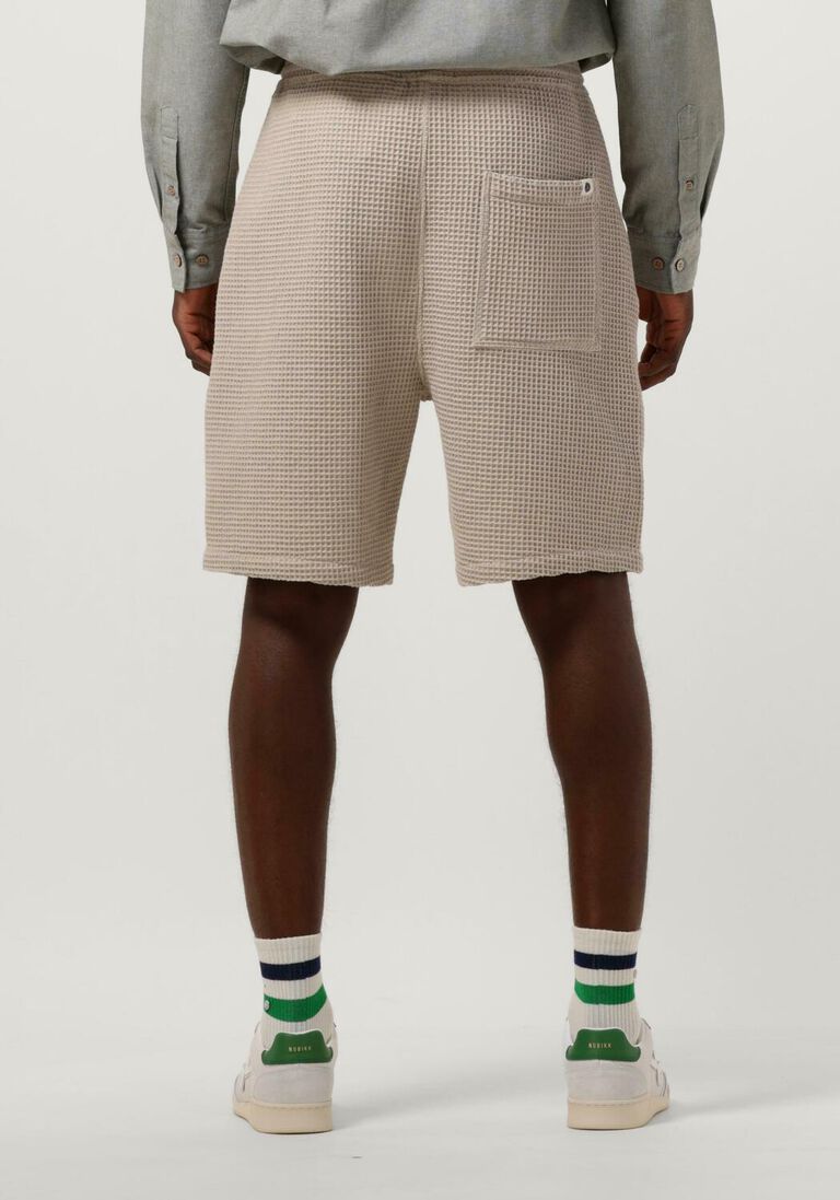 ANERKJENDT beige anerkjendt korte broek aklt jakob waffle shorts