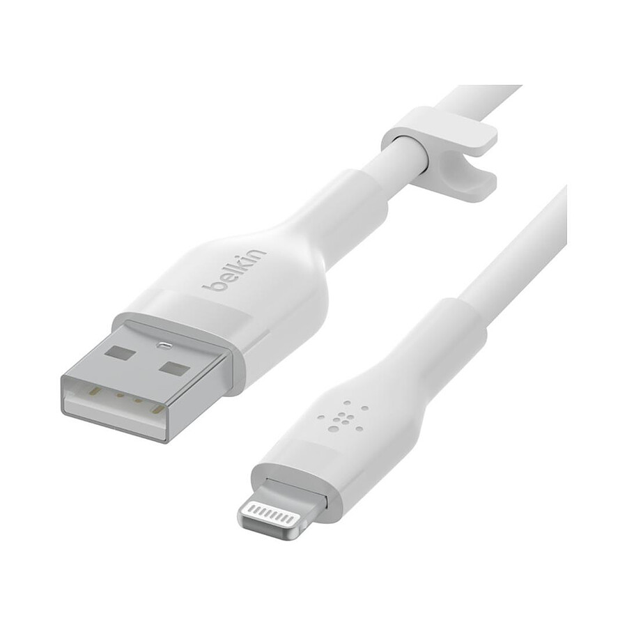 Belkin Boost Charge Flex Câble silicone USB-A vers Lightning (blanc) - 2 m