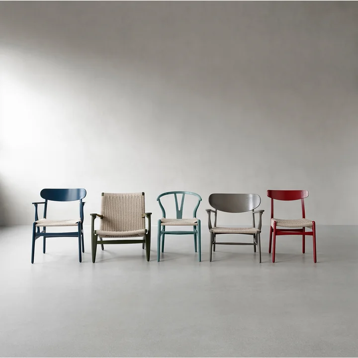 Carl Hansen - CH24 Wishbone Chair, Eiche geseift / Naturgeflecht
