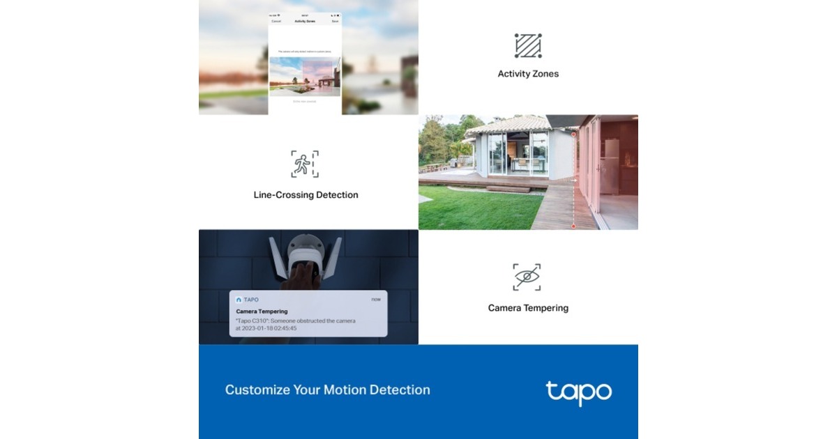 TP-LinkTapo C310P2 Wi-Fi beveiligingscamera voor buiten  (Wit, 2 stuks)