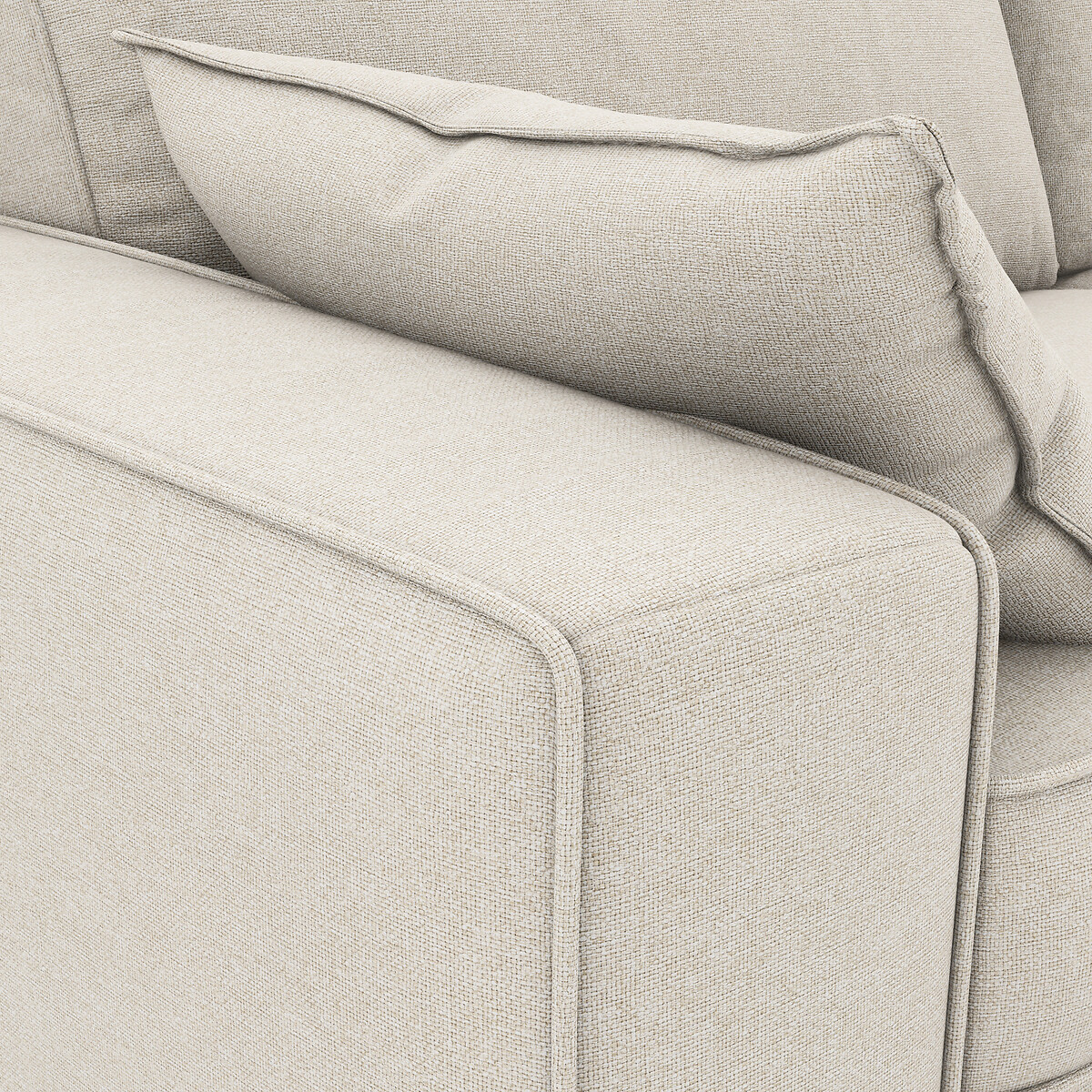 LA REDOUTE INTERIEURS<br>Cama-banco em tecido terra texturizado, mousse, Cecilia