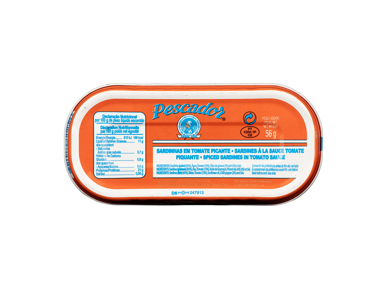 SARDINHA PESCADOR TOMATE PICANTE 54G