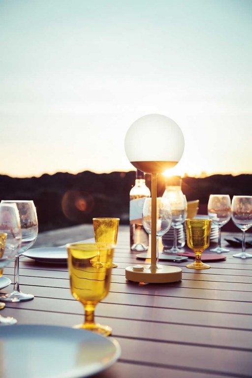 Fermob MOOON! tafellamp H41 LED oplaadbaar Antraciet