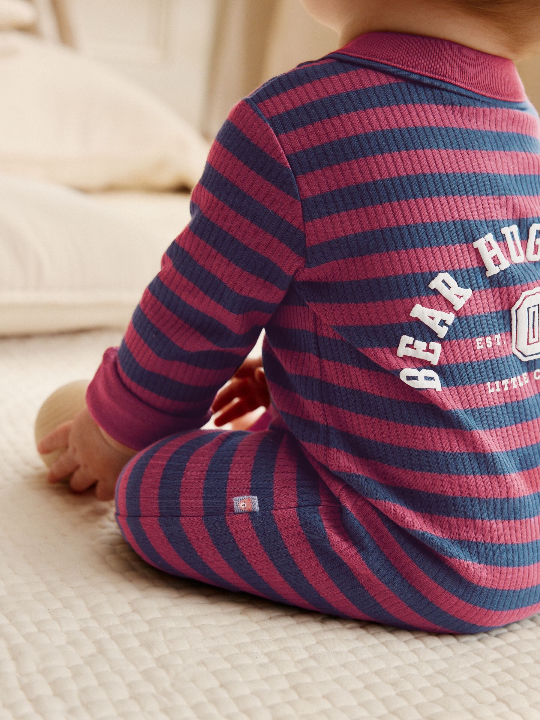 Bordeauxrood - Verpakking van 3 babypyjama's (0 mnd-3 jr)