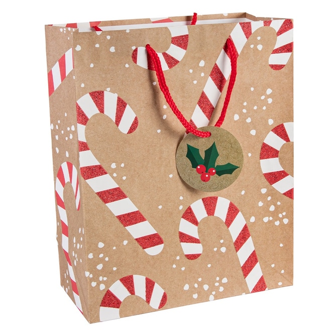 Geschenktasche - Zuckerstangen - ca. 18 x 23 x 10 cm