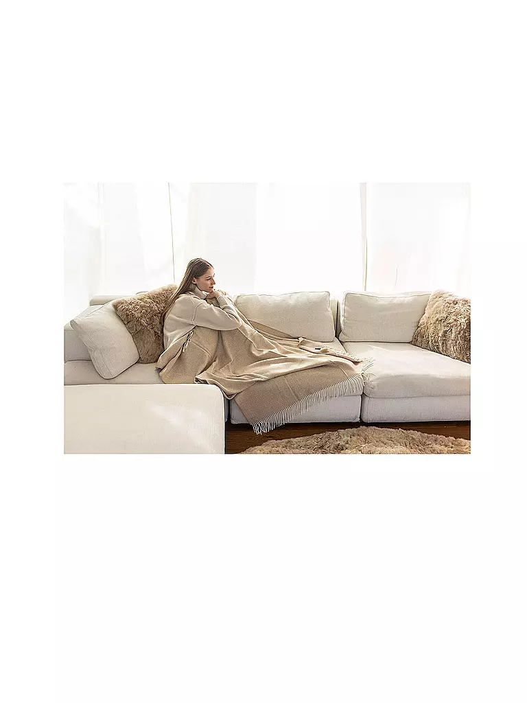 WEICH COUTURE ALPACA Edelhaardecke CIELO 130x180cm Beige  beige
