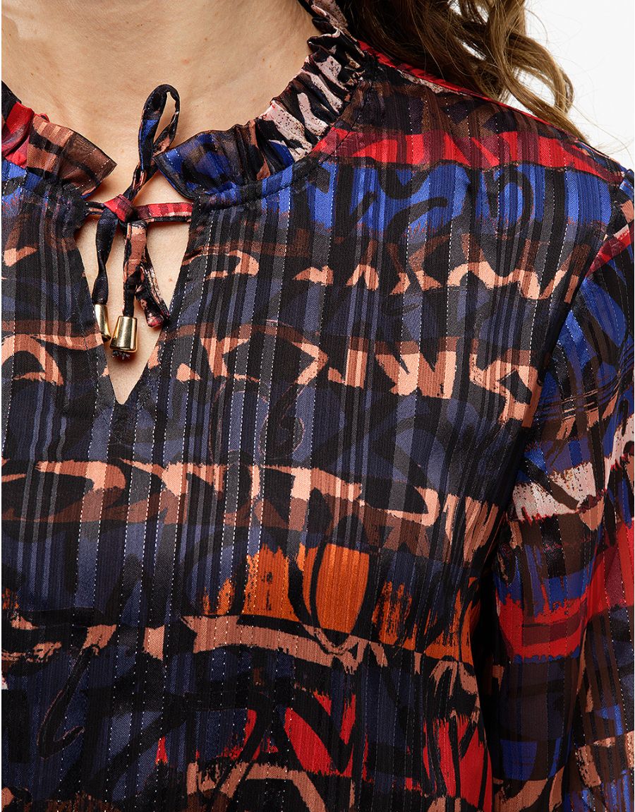 Blouse en voile imprimée