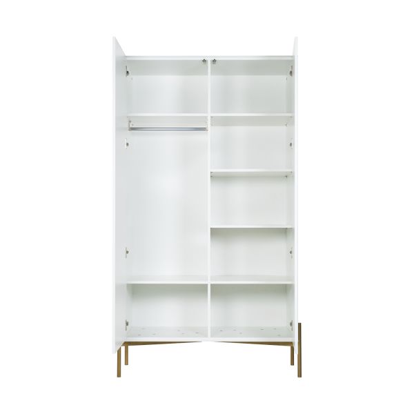 Kidsmill Boutique Kledingkast 2-Deurs Wit / Brass