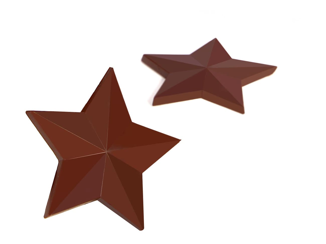 Plaque chocolat - étoile à facette