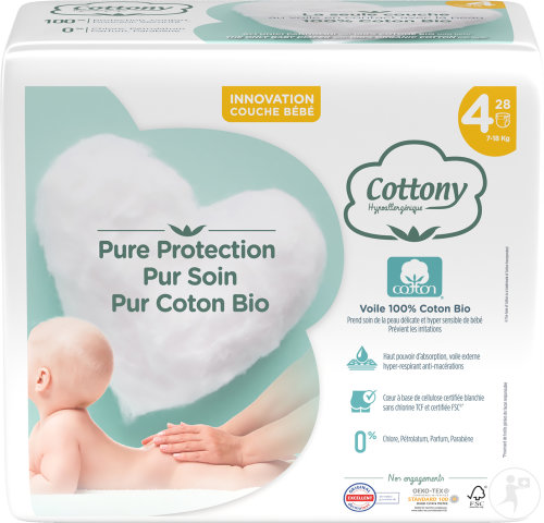 Cottony Couches Bébé 7/18Kg Taille 4 Pièces 28