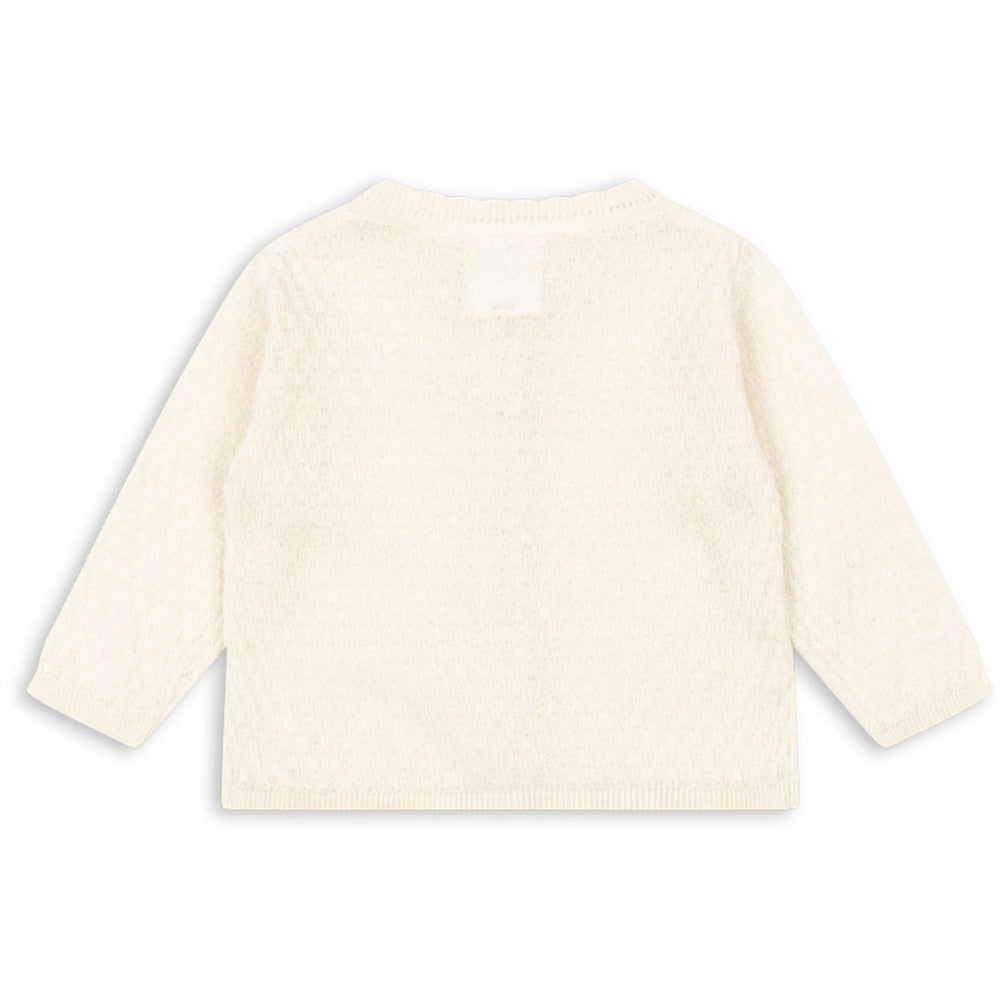 Køb Konges Sløjd Fanga Fontana Antique White Venti Pointelle Cardigan GOTS