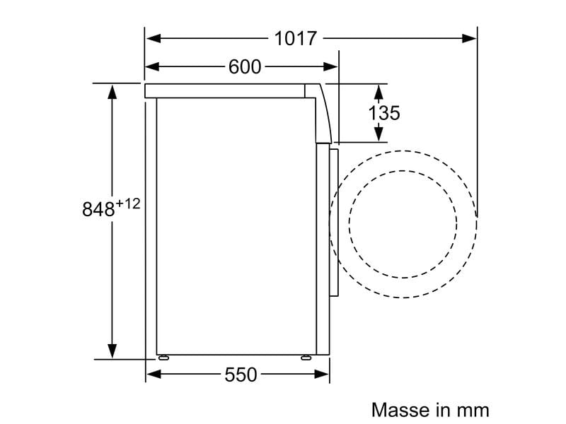 Bosch Waschmaschine WAN281A2CH Links Frontloader mit 7 kg Ladekapazität