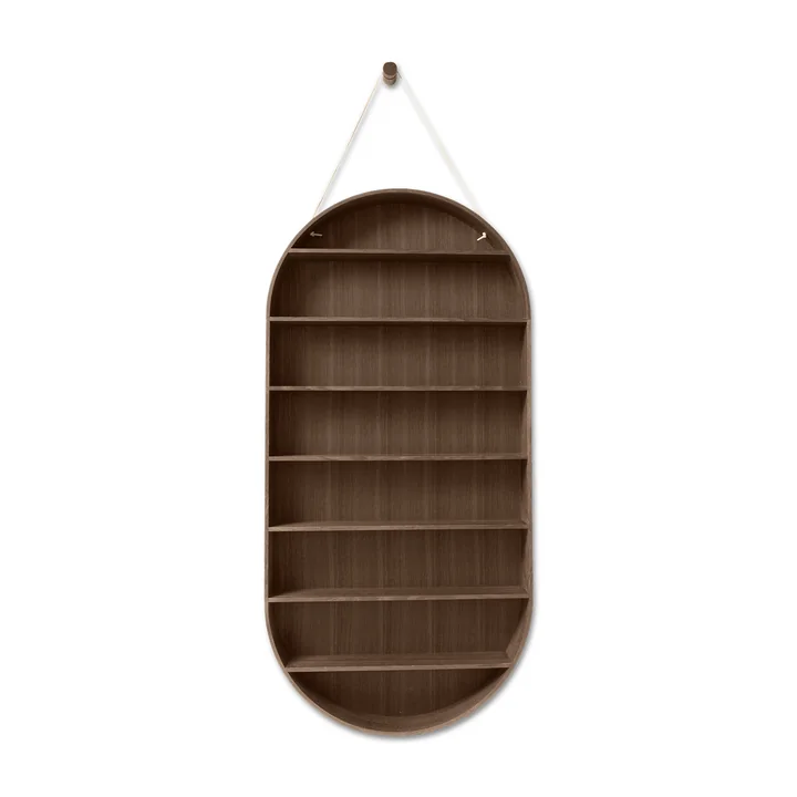 Ferm Living - Oval Dorm Wandregal, Eiche geräuchert