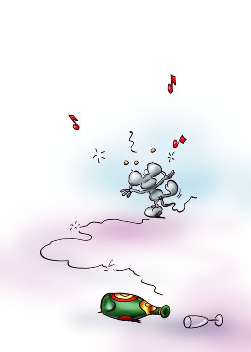 Doodles | Jubileumkaart | muis | proost