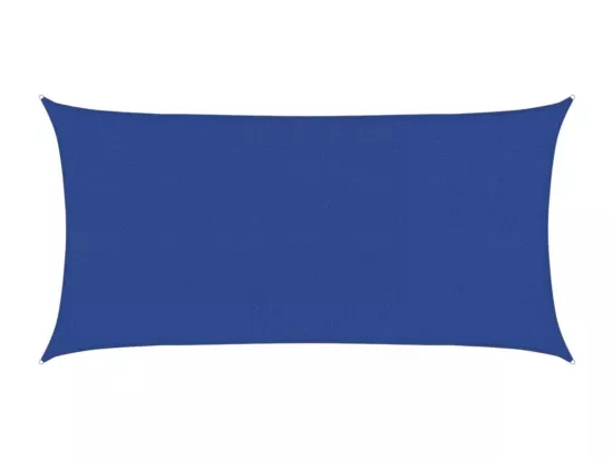 Voile d'ombrage 160 g/m² rectangulaire bleu 2,5x5 m PEHD