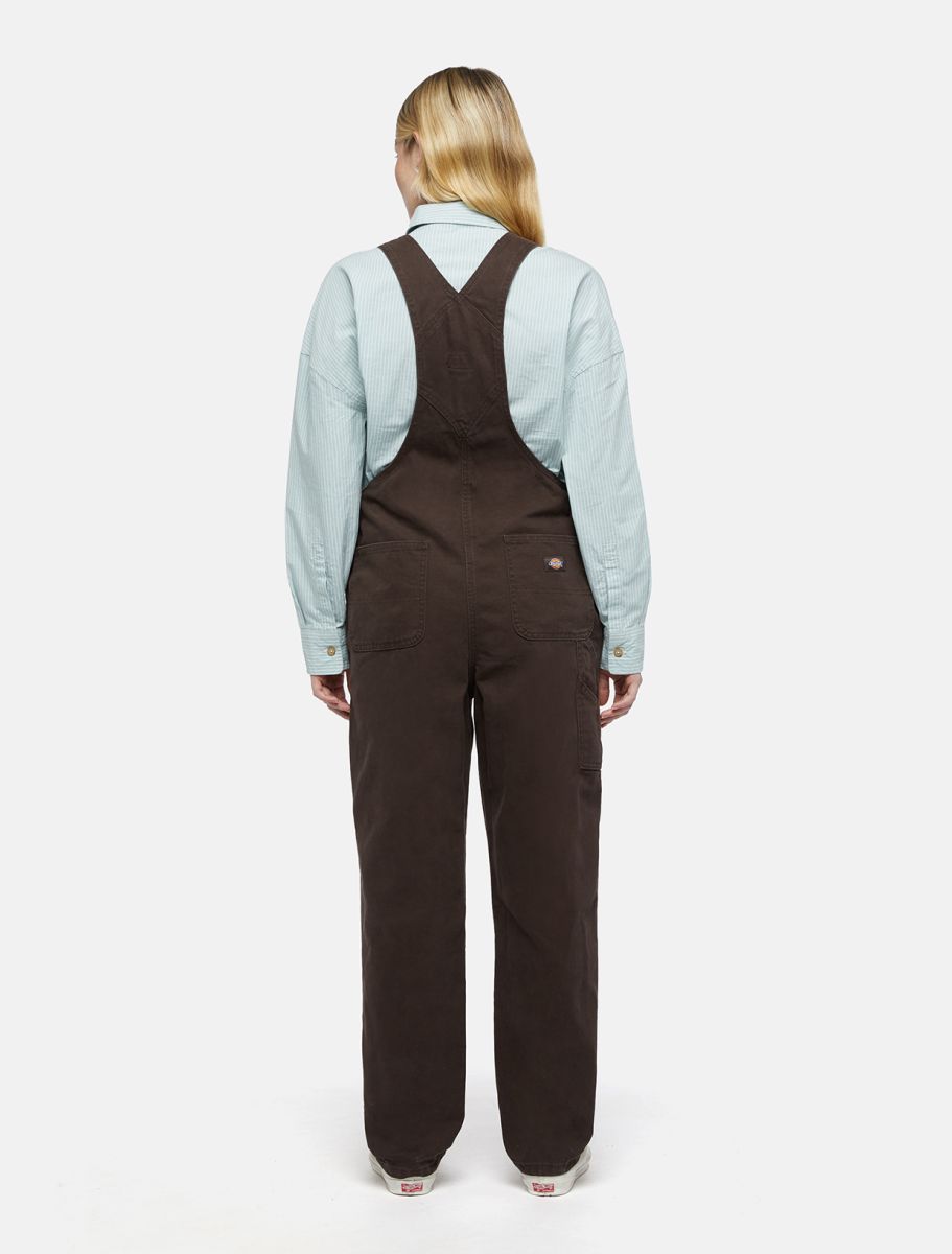 Dickies Women Duck Canvas Bib Desert Sand