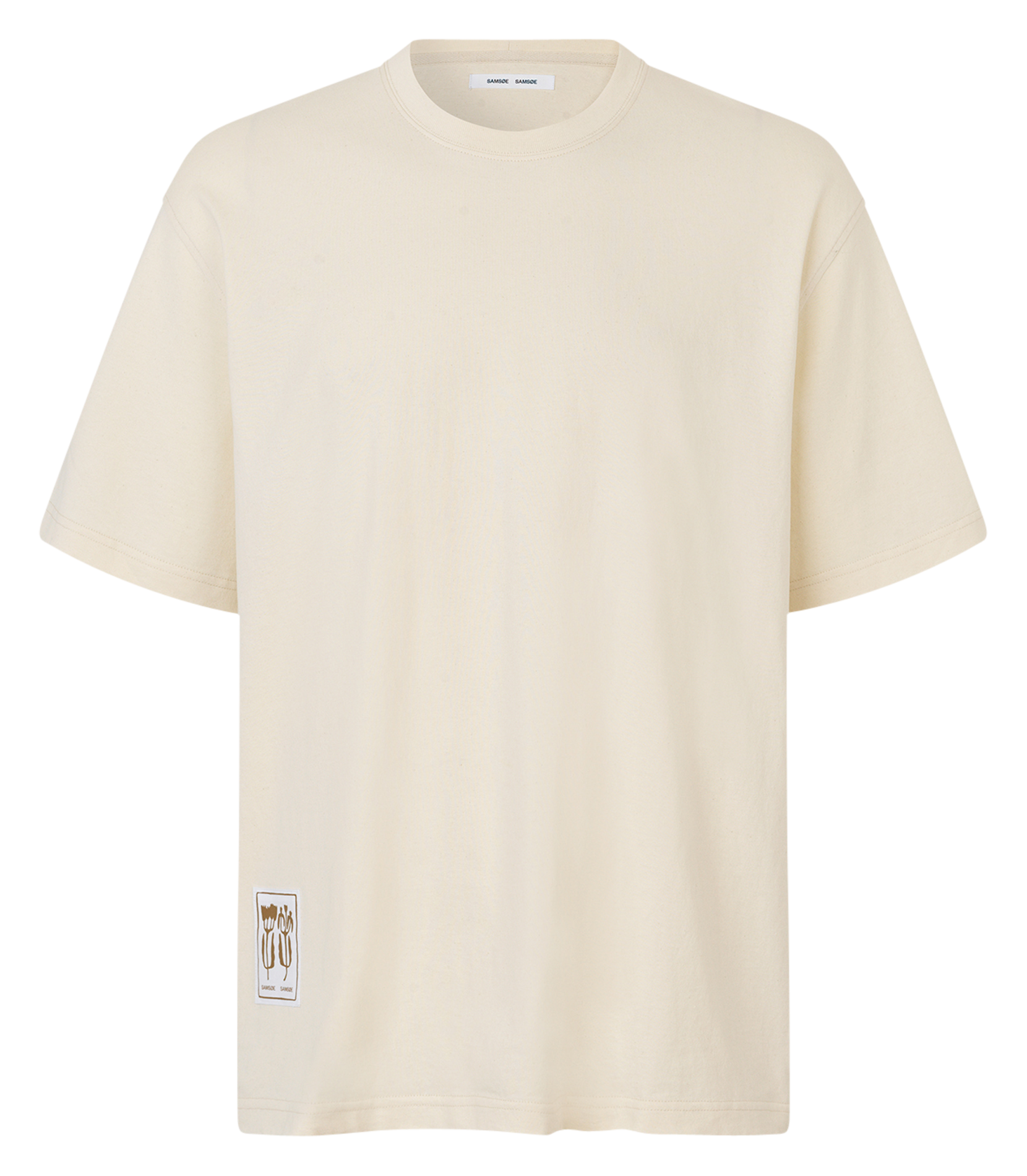 SAJOURNAL - Tee-shirt droit en coton mélangé | Beige