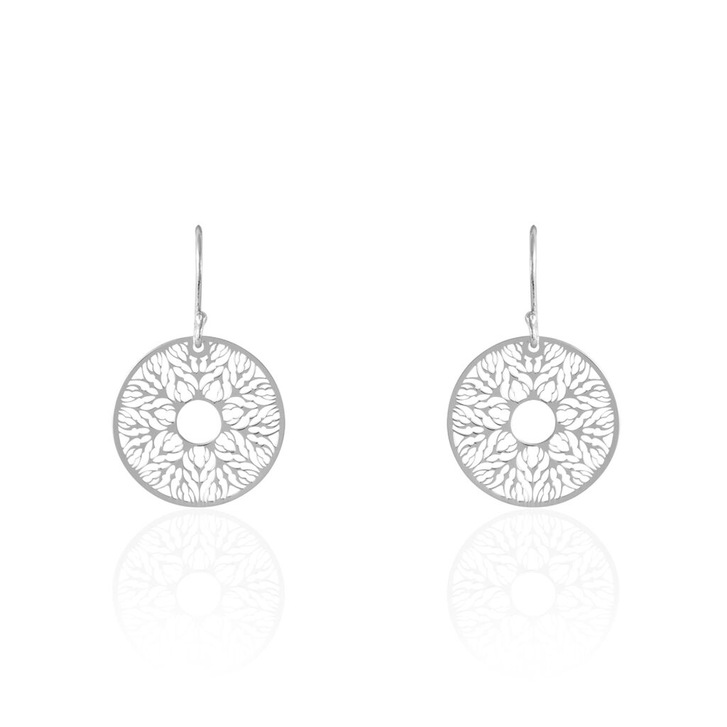Boucles D'oreilles Pendantes Lauretta Argent Blanc