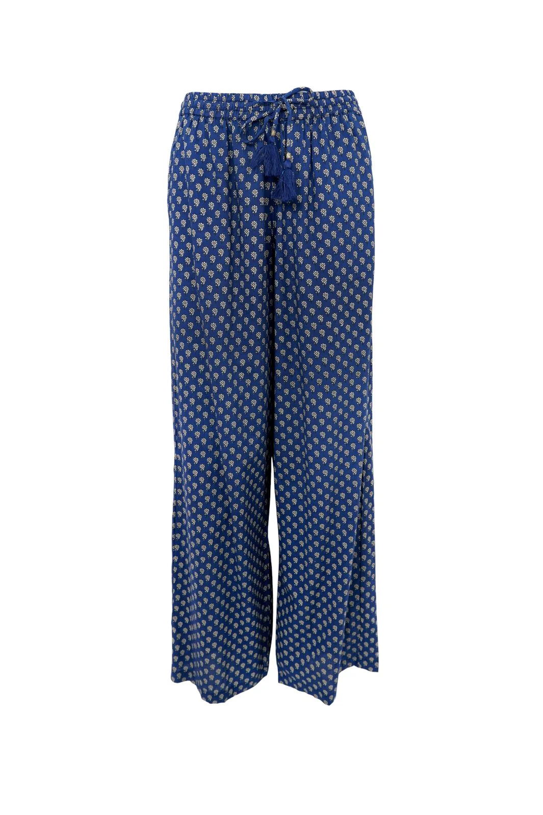 Black Colour Bcflora Pants blue floral