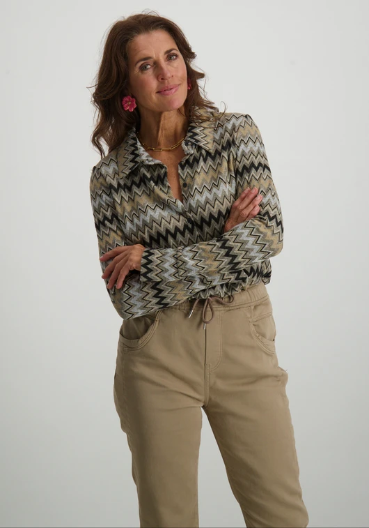 Geisha Blouse Zig-zag 42664-20